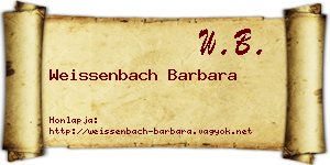 Weissenbach Barbara névjegykártya