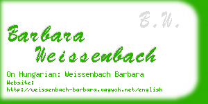 barbara weissenbach business card